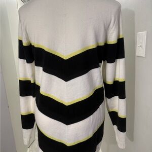 Apt. 9 Chevron Stripe Sweater - Black, White, Yellow